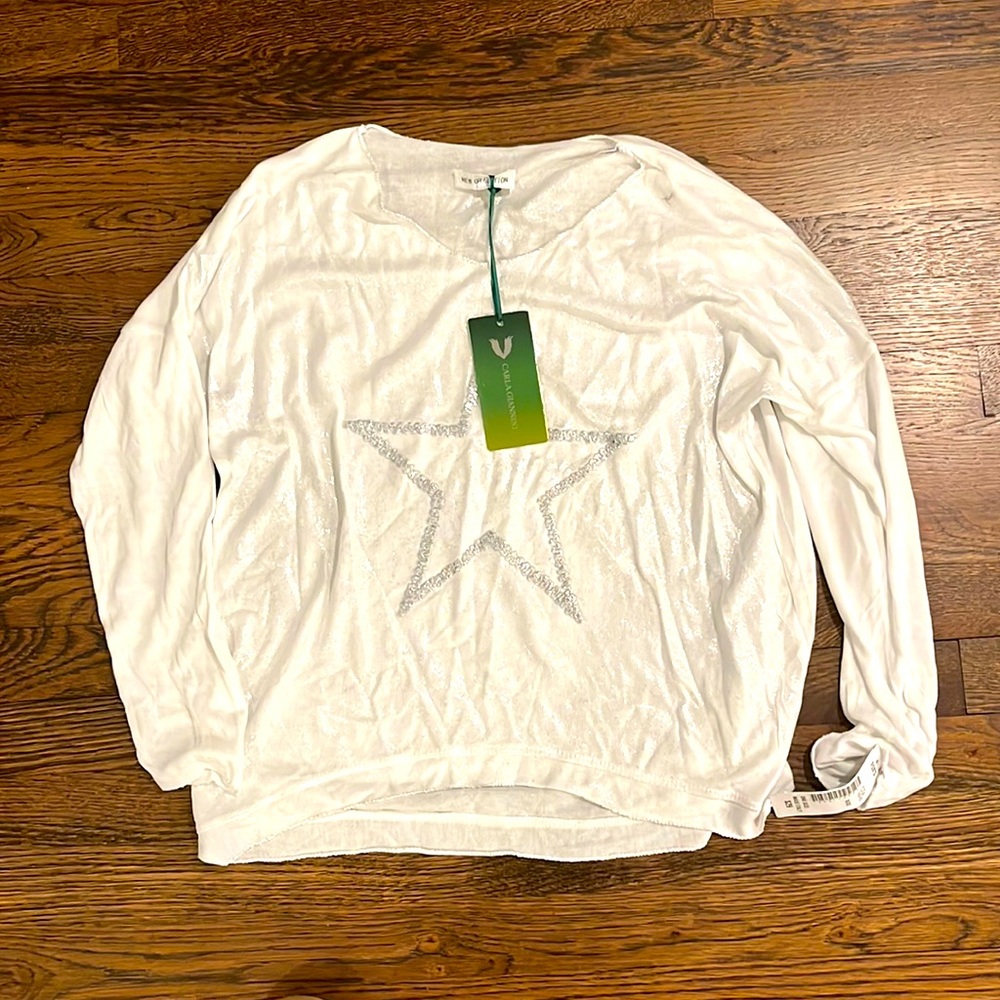 Carla Giannini lightweight sweater/long sleeve tee shirt. Made in Italy